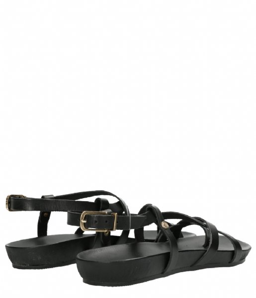Fred de la Bretoniere  Sandal With Cork Footbed Natural Dyed Smooth Leather Black (1000)
